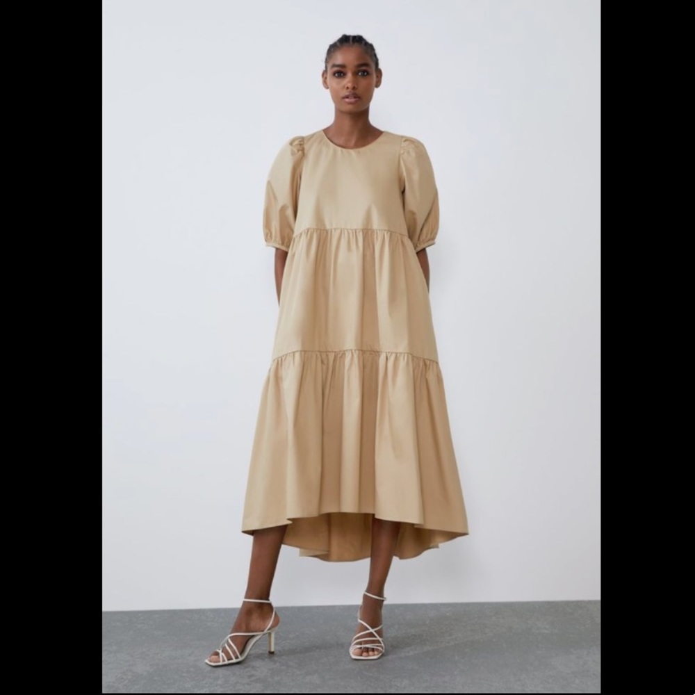 Zara Assymetric Poplin Dress